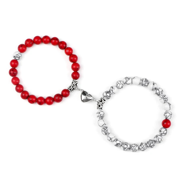 2-Piece Natural Stone Bead Bracelet Set