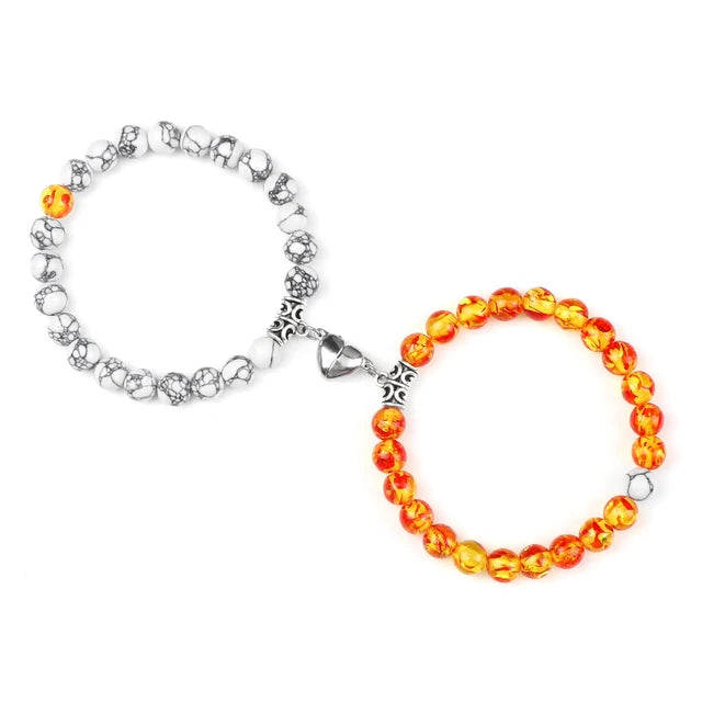 2-Piece Natural Stone Bead Bracelet Set