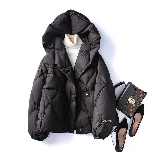 Winter New Fashion White Duck Down Short Jacket