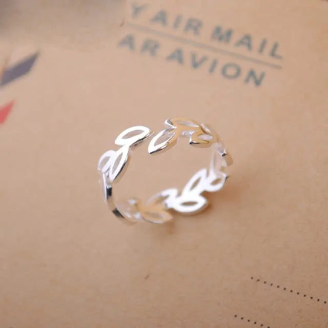 Sterling Silver Leaf Rings