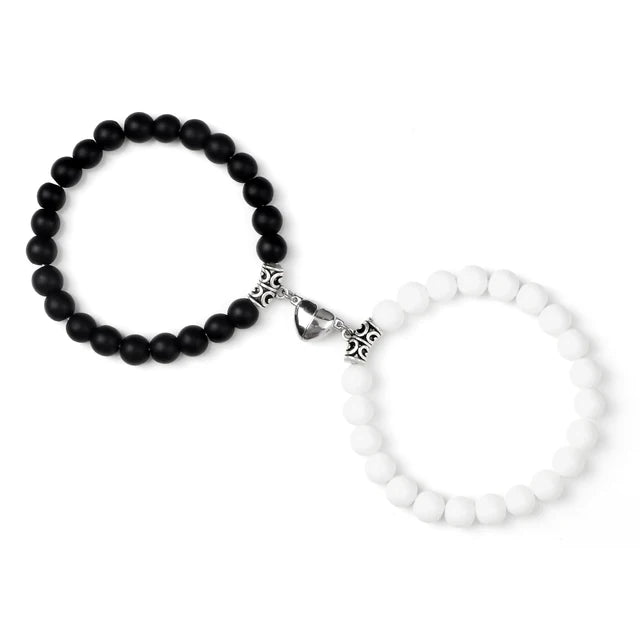 2-Piece Natural Stone Bead Bracelet Set