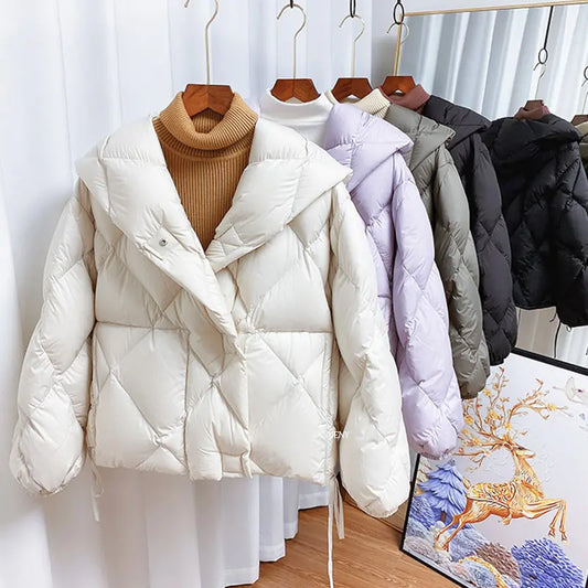 Winter New Fashion White Duck Down Short Jacket