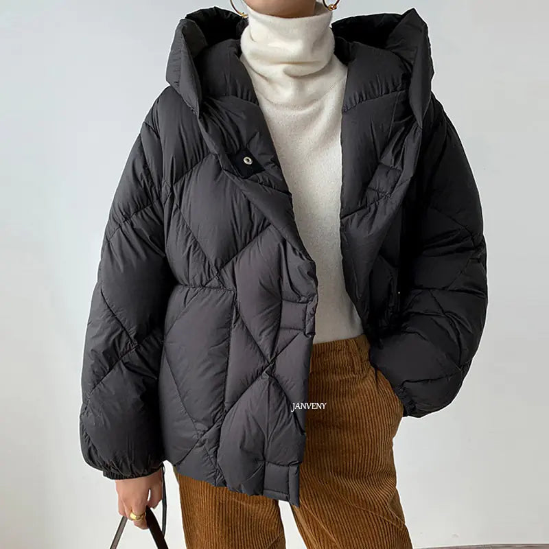 Winter New Fashion White Duck Down Short Jacket