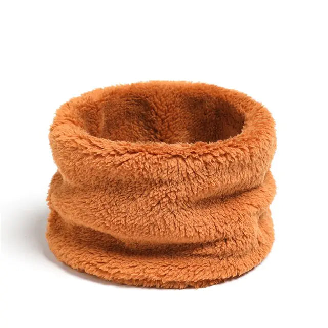 Solid Thick Plush Ring Scarf