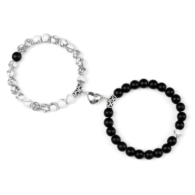 2-Piece Natural Stone Bead Bracelet Set